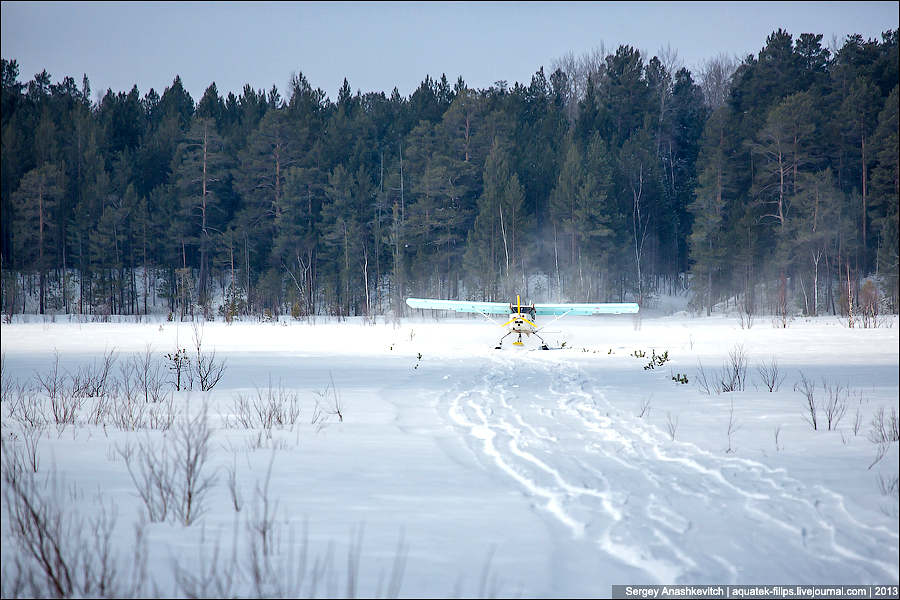 Полет на А-27 над Юганской тайгой