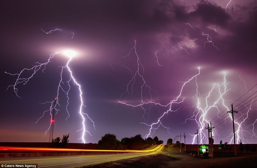 Determination: Despite all his near death experiences, Mr Korosec is determined to take more pictures of storms and stare death in the face for as long as he can