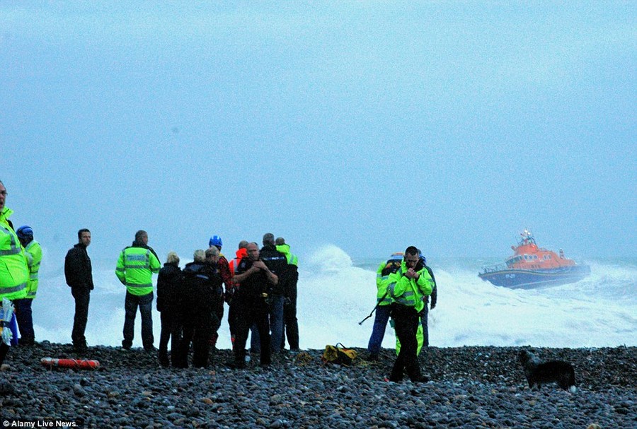 Concern: Police said the missing teenager got into difficulty at about 4.15pm while swimming with friends near the shore at West Beach, Newhaven