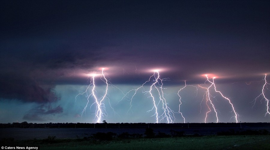 High risk: Photographer Marko Korosec has narrowly avoided being zapped by lightning numerous times and has even come close enough to be knocked over by the shockwave