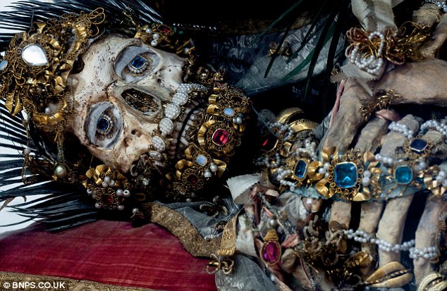 St Valerius in Weyarn: Art historian Paul Koudounaris hunted down and photographed dozens of gruesome skeletons in some of the world's most secretive religious establishments