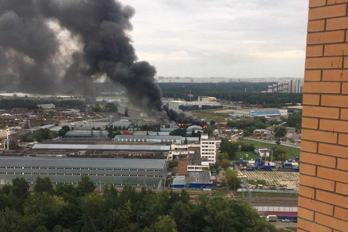Пожар в Одинцово завод