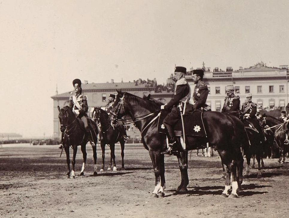 Россия. Император Николай II с имп. Австро-Венгрии Францем-Иосифом I. 1897 г. Россия. Император Николай II с имп. Австро-Венгрии Францем-Иосифом I. 1897 г.