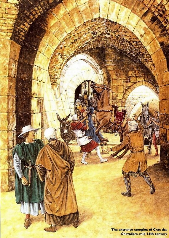 Так в середине XIII века выглядел вход в Крак-де-Шевалье. Так в середине XIII века выглядел вход в Крак-де-Шевалье.