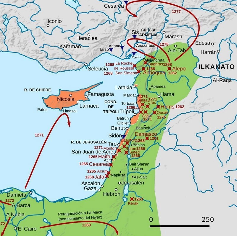 Походы Бейбарса в 1265–1271 годах. Походы Бейбарса в 1265–1271 годах.