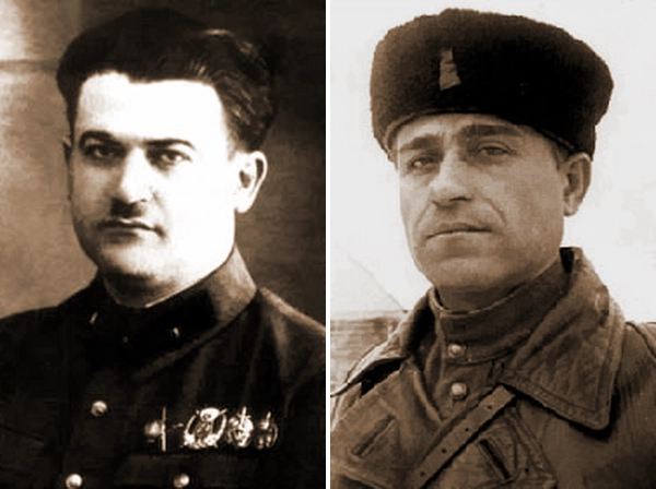 Начальник Свердловского Управления НКГБ Т.М. Борщев и начальник особого отдела Ленинградской партизанской бригады Г.И. Пяткин Начальник Свердловского Управления НКГБ Т.М. Борщев и начальник особого отдела Ленинградской партизанской бригады Г.И. Пяткин