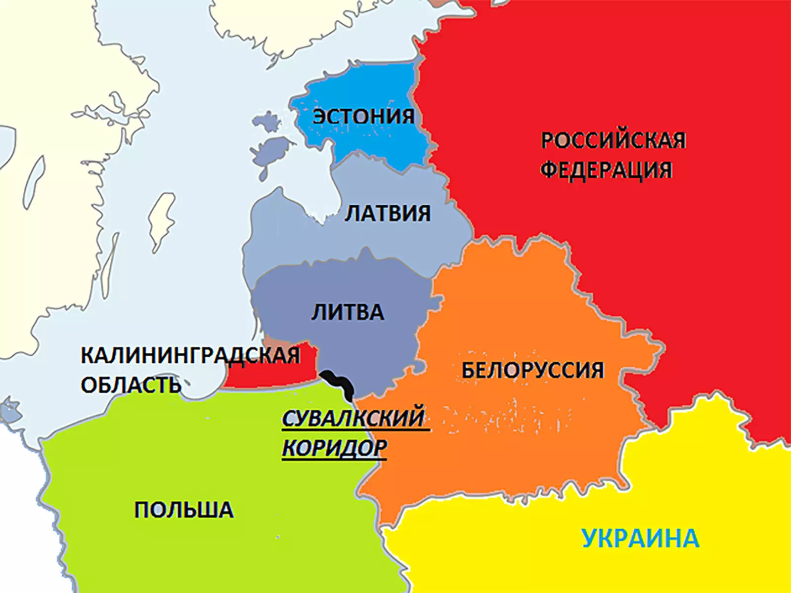 карта украины и польши