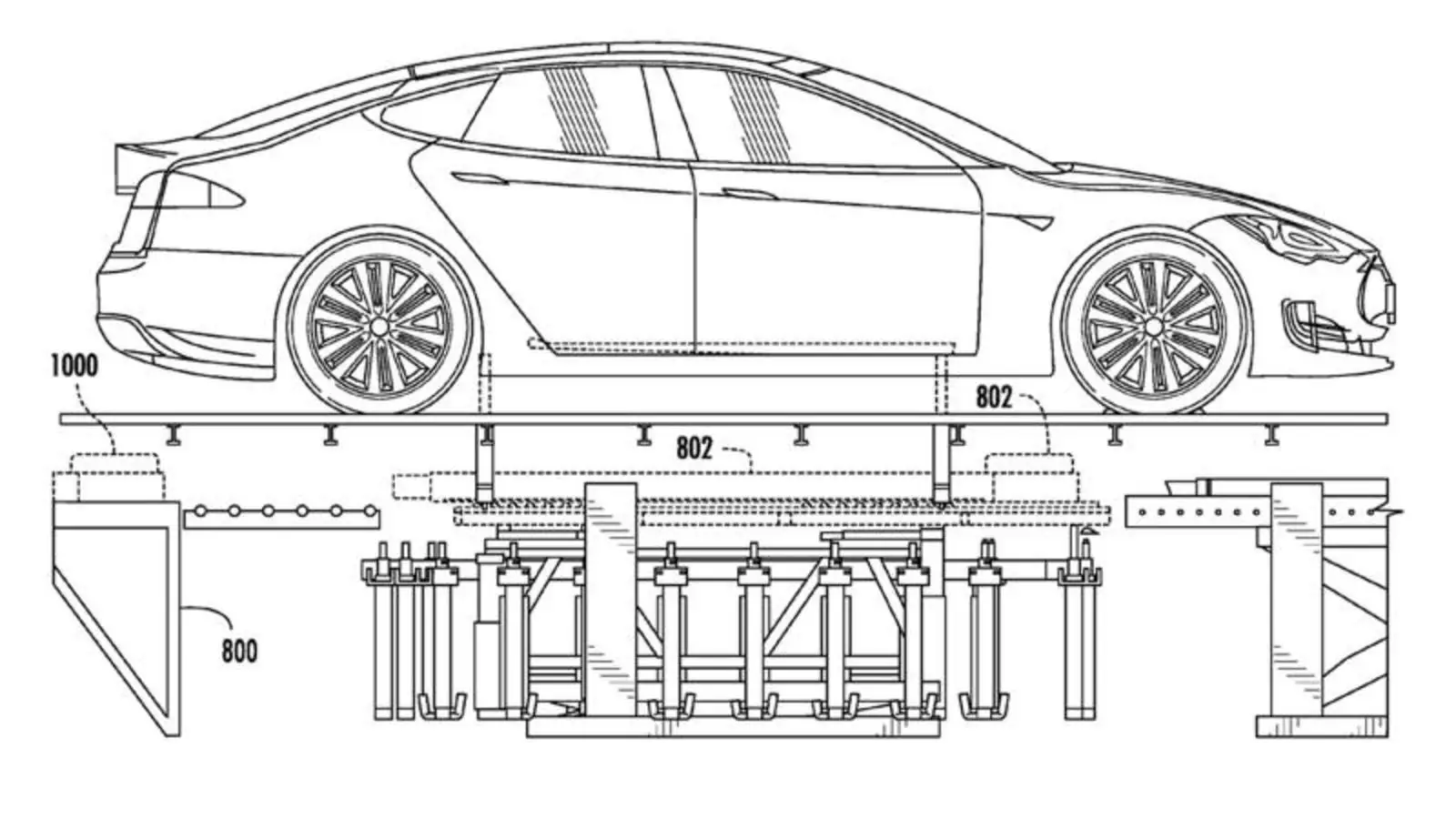 Tesla model s чертеж